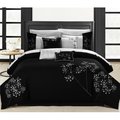 Chic Home Chic Home 33-91-K-07-US Pink Floral Black & White King 12 Piece Bed in a Bag Embroidered Comforter Set with 4 Piece Sheet Set 33/91-K-07-US
